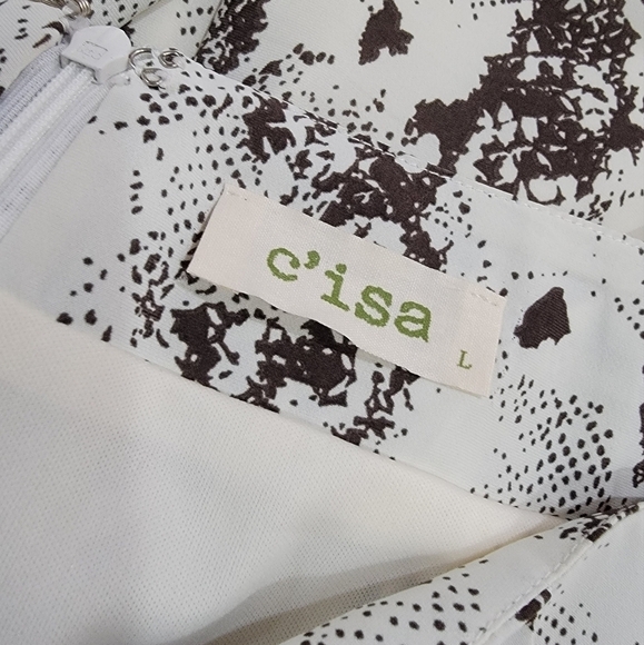 C'isa Snake Print Partial Wrap Skirt with tie Size Large - Picture 13 of 14